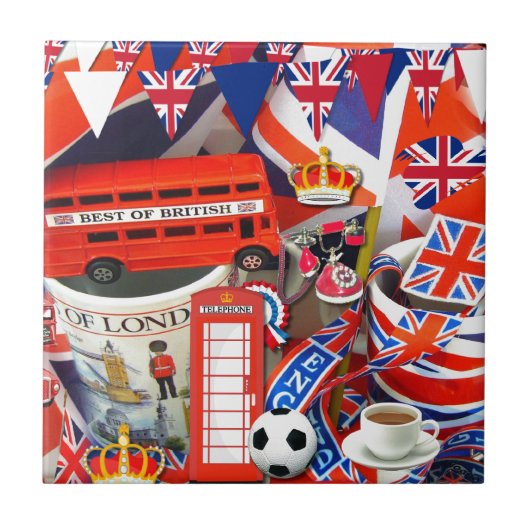 Britische Andenken Fliese (Vorderseite)