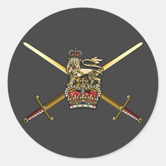 Britische Armee Runder Aufkleber (Vorderseite)