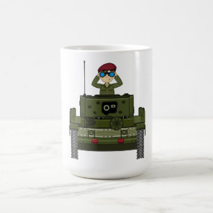 Britische Armee-Soldat in der Behälter-Tasse Kaffeetasse