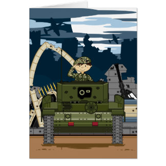 Britische Armee-Soldat und Behälter-Szenen-Karte