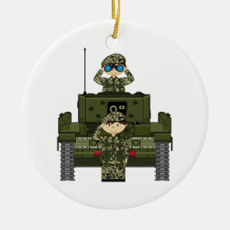Britische Armee-Soldaten und Behälter-Verzierung Keramikornament