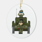 Britische Armee-Soldaten und Behälter-Verzierung Keramikornament (Links)