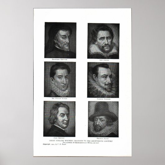 Britische Autoren Poster (Vorne)