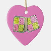 Britische Bäckerei Battenberg Marzipan Spontanzüge Keramik Ornament (Rechts)