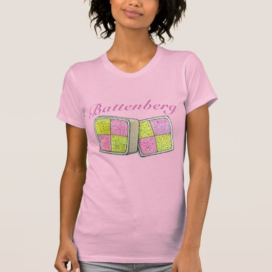 Britische Bäckerei Battenberg Marzipan Spontanzüge T-Shirt (Vorderseite)