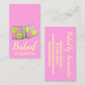 Britische Bäckerei Battenberg Marzipan Spontanzüge Visitenkarte (Vorne/Hinten)