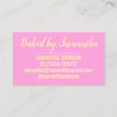 Britische Bäckerei Battenberg Marzipan Spontanzüge Visitenkarte (Rückseite)