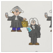 Britische Barristers oder Anwälte mit Wigs Fabric Stoff (Nahaufnahme)