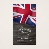 Britische Beileid-Gedenkkarte (Vorderseite)