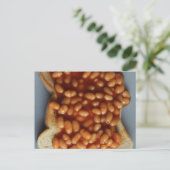 Britische Bohnen auf Toast Food Joke Geschenk für Postkarte (Stehend Vorderseite)