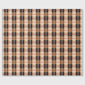Britische Bräune und schwarzer Tartan Geschenkpapier (Flach)