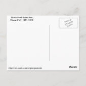 Britische Briefkasten Postkarte (Rückseite)