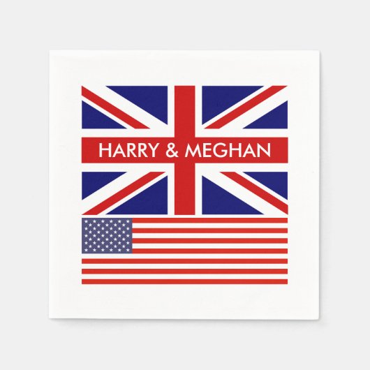 Britische Britische Union Jack Flag Hochzeit Serviette (Vorderseite)