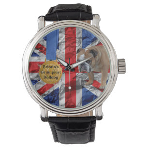 Britische Bulldog-Armbanduhr Armbanduhr