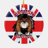 Britische Bulldogge - Gewerkschafts-Jack - Keramik Ornament (Hinten)