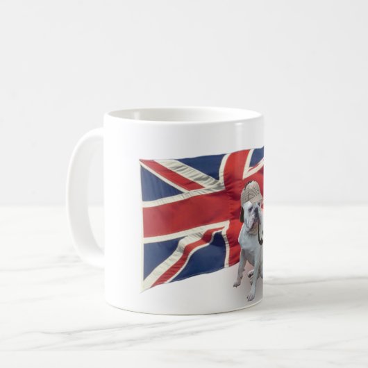 Britische Bulldogge Kaffeetasse (Vorderseite Links)