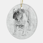 Britische Bulldogge Keramikornament (Links)