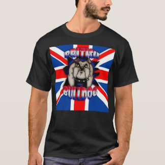 Britische Bulldogge mit Gewerkschafts-Jack-T - T-Shirt