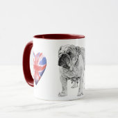 Britische Bulldogge Tasse (Vorderseite Links)