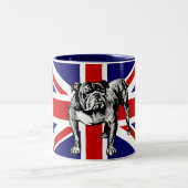 Britische Bulldogge Zweifarbige Tasse (Mittel)