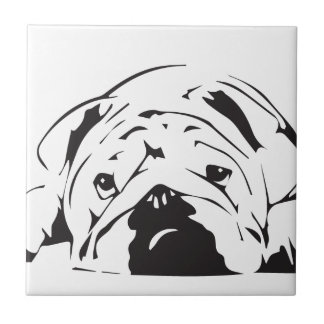 Britische Bulldoggen-Schablone Fliese