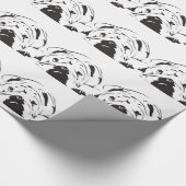 Britische Bulldoggen-Schablone Geschenkpapier (Ecke)