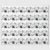 Britische Bulldoggen-Schablone Geschenkpapier (Flach)
