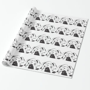 Britische Bulldoggen-Schablone Geschenkpapier