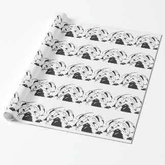 Britische Bulldoggen-Schablone Geschenkpapier