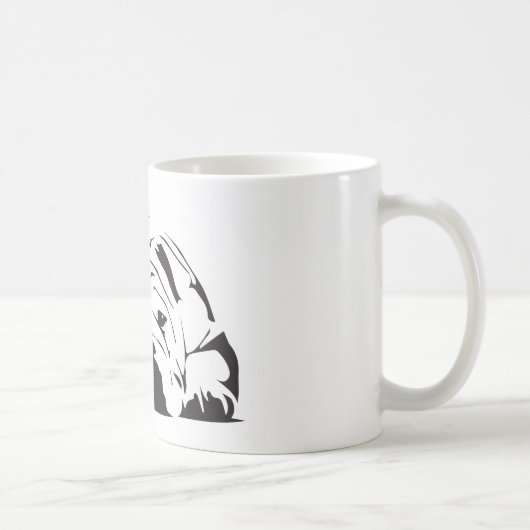 Britische Bulldoggen-Schablone Kaffeetasse (Rechts)