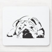 Britische Bulldoggen-Schablone Mousepad (Vorne)