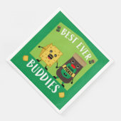 Britische Cheddar-Käse- und Pickle-Liebhaber Serviette (Ecke)