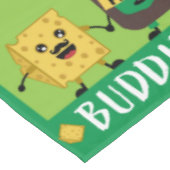 Britische Cheddar-Käse- und Pickle-Liebhaber Tischdecke (Schrägansicht)