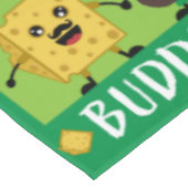 Britische Cheddar-Käse- und Pickle-Liebhaber Tischdecke (Schrägansicht)