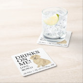 Britische Creme-Dackel Rechteckiger Pappuntersetzer (Vor Ort)