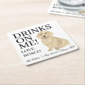 Britische Creme-Dackel Rechteckiger Pappuntersetzer (angewinkelt)