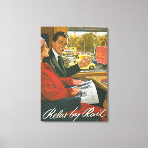 Britische Eisenbahn Entspannung durch Eisenbahnpla Leinwanddruck