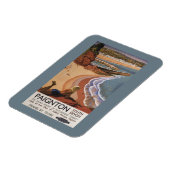 Britische Eisenbahn Girl Blick über die Klippe Magnet (Linke Seite)