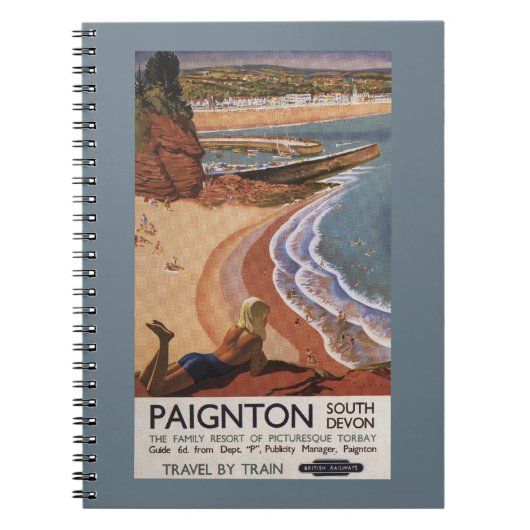 Britische Eisenbahn Girl Blick über die Klippe Notizblock (Vorderseite)