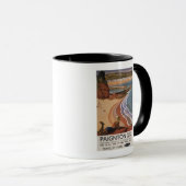 Britische Eisenbahn Girl Blick über die Klippe Tasse (VorderseiteRechts)