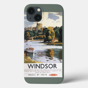 Britische Eisenbahn Windsor Castle Thames Poster iPhone 13 Hülle