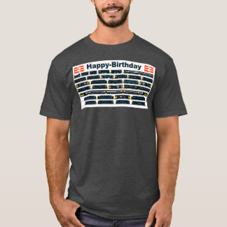 BRITISCHE EISENBAHNKARTE BLAUE LOCOMOTIVA GEBURTST T-Shirt
