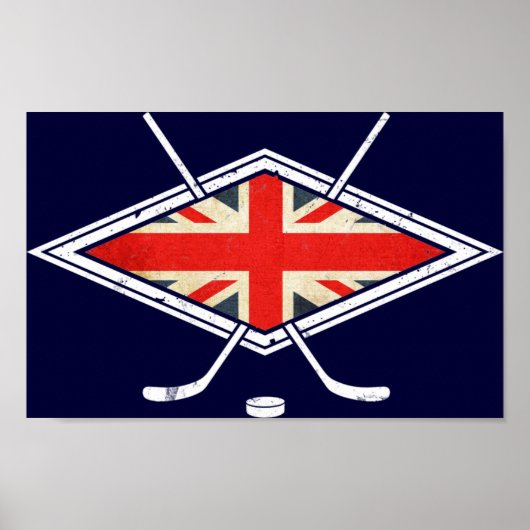 Britische Eishockeyflagge Poster (Vorne)