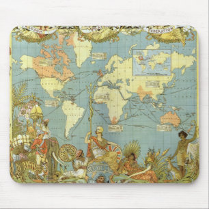 britische Empire Map Mousepad