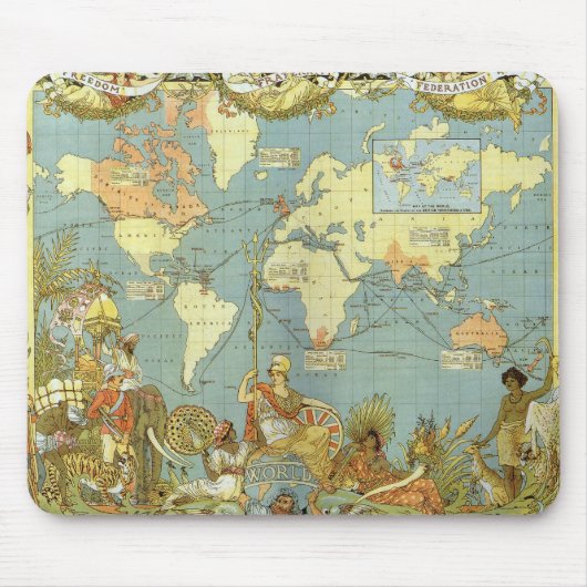 britische Empire Map Mousepad (Vorne)