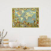 britische Empire Map Poster (Küche)