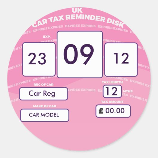 Britische Erinnerung Runder Aufkleber (Vorderseite)