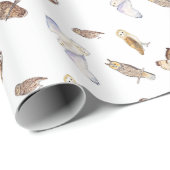Britische Eulen-Spezies Geschenkpapier (Rolleneckpunkt)