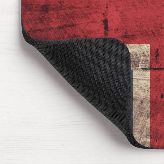 Britische Fahne aus alten Holz Mousepad (Ecke)