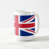 Britische Fahne Kaffee Tasse 15oz (VorderseiteRechts)